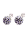 Christian Dior Pre-Owned 2000s rhinestone-embellished earrings - Purple