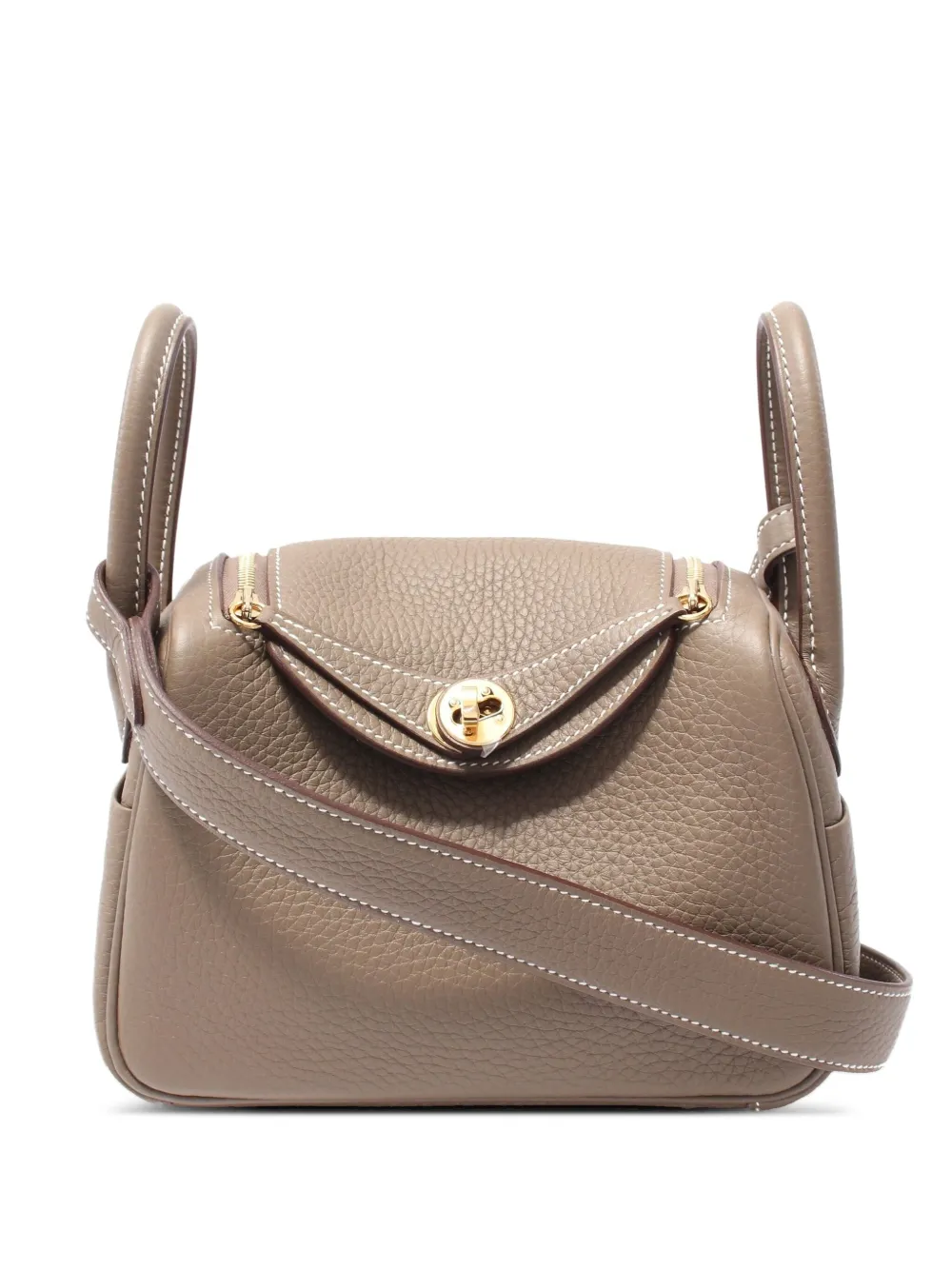 Hermès Pre-Owned 2025 mini Lindy leather bag | Brown | Image 1