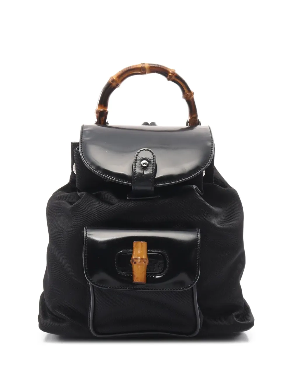 Gucci Pre-Owned 2000s バンブー バックパック - ブラック Gucci Pre-Owned 2000s バンブー バックパック - ブラック