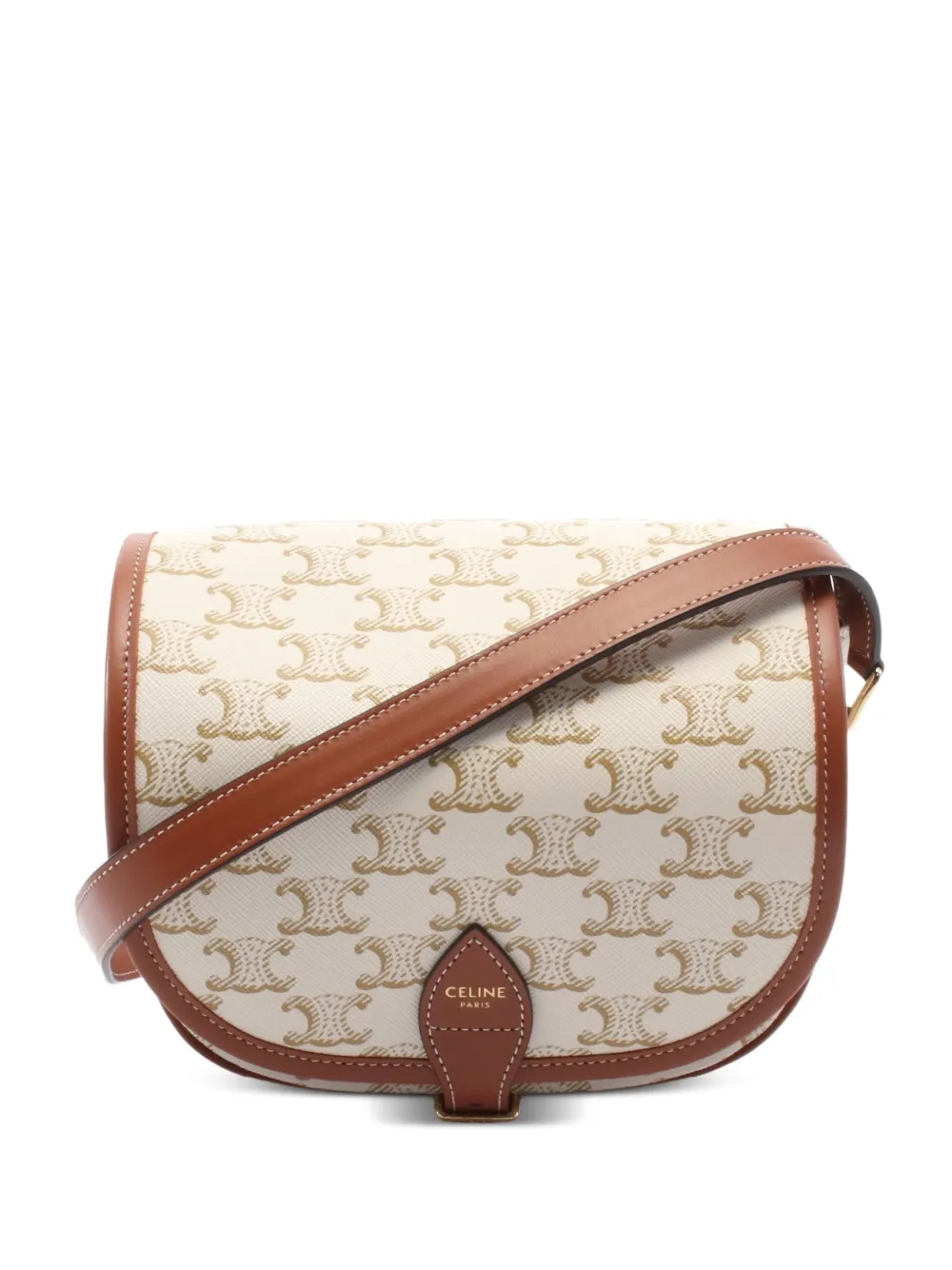 Céline Pre-Owned 2020s ファルコ トリオンフ ショルダーバッグ - ニュートラル Céline Pre-Owned 2020s ファルコ トリオンフ ショルダーバッグ - ニュートラル