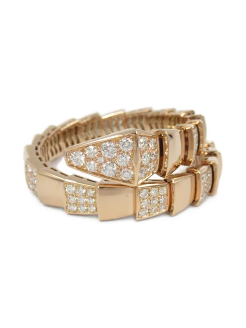 Bvlgari Pre-Owned سوار 'سيربانتي' ذهب وردي عيار 18 مرصع بألماس من عقد 2010