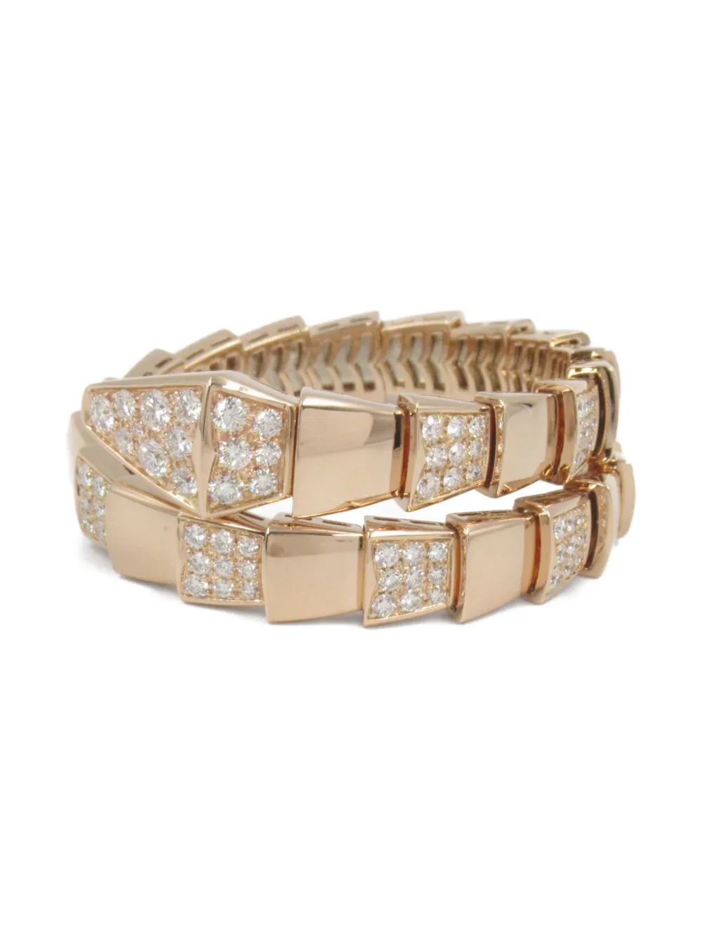 Bvlgari Pre-Owned 2010s 18K rose gold Serpenti diamonds bracelet | Image 2