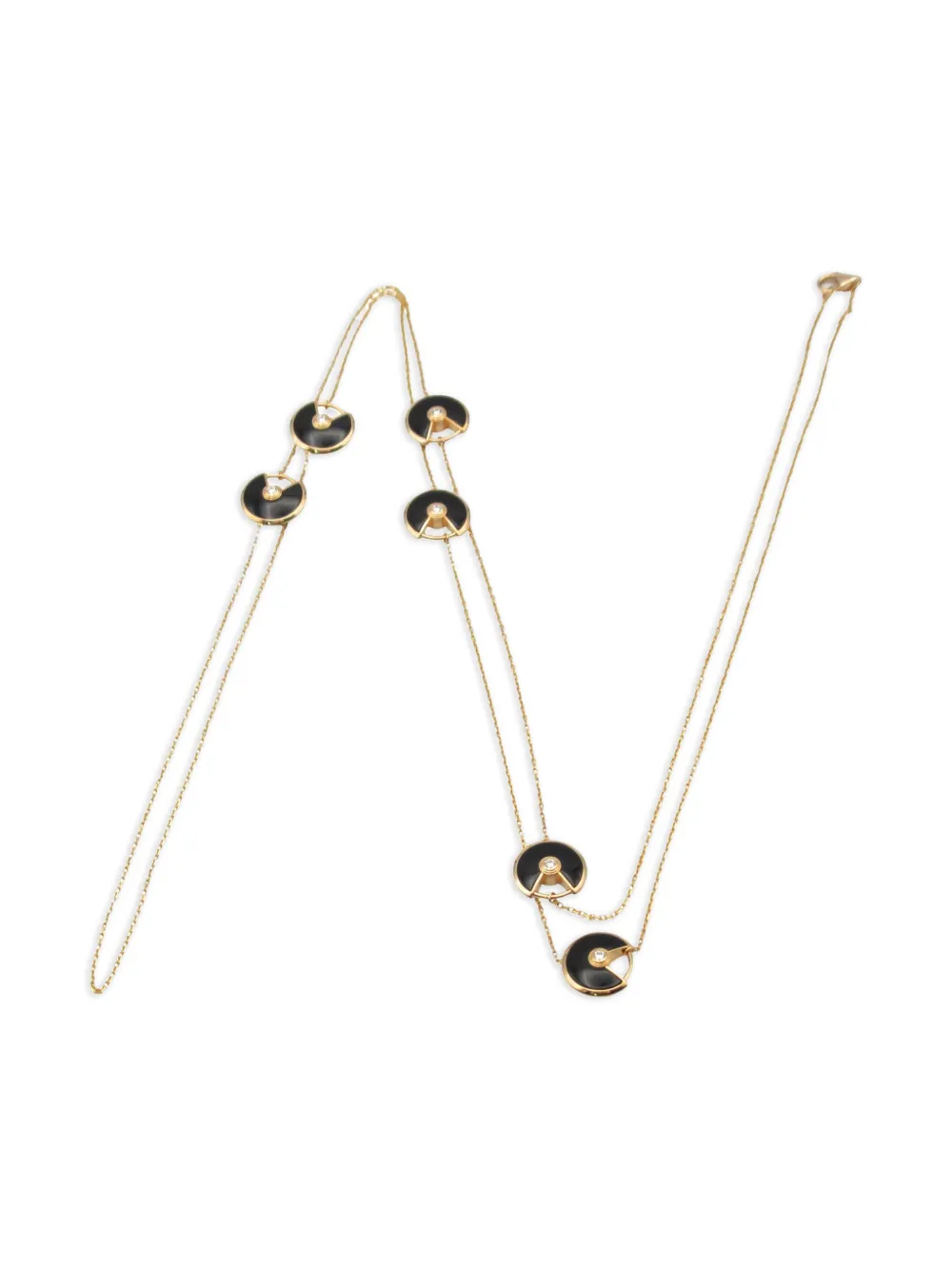 Cartier 2010s 18K rose gold Amulette de Cartier diamond and onyx necklace | Image 2