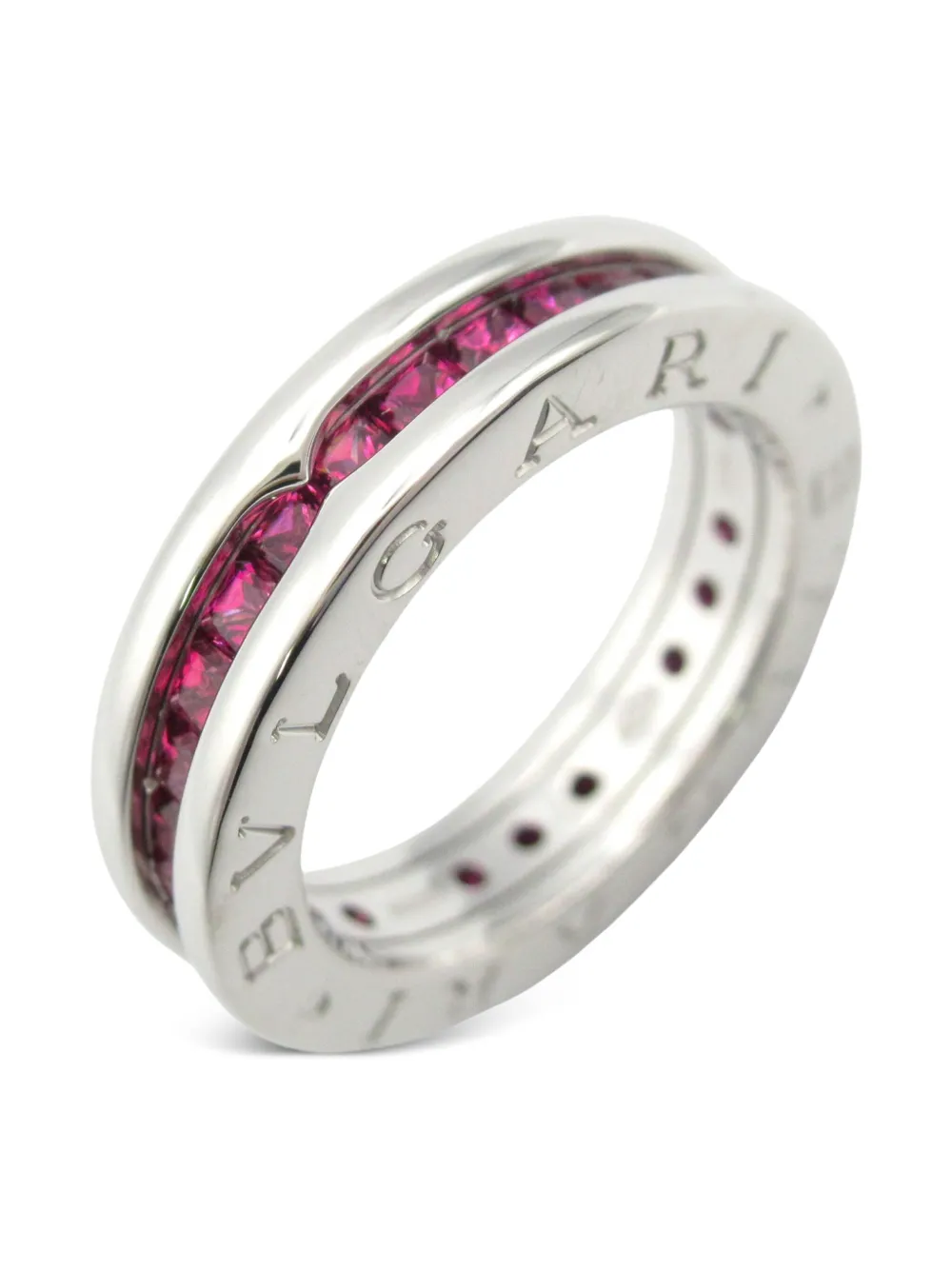 Bvlgari Pre-Owned 2010s 18K white gold B-Zero1 garnet ring | Image 2
