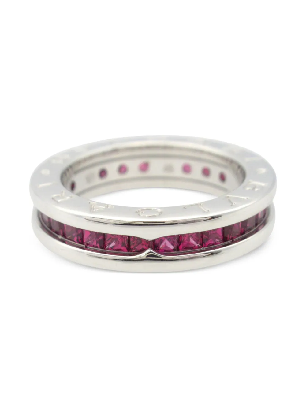Bvlgari Pre-Owned 2010s 18K white gold B-Zero1 garnet ring | Silver | Image 1