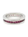 Bvlgari Pre-Owned 2010s 18K white gold B-Zero1 garnet ring - Silver
