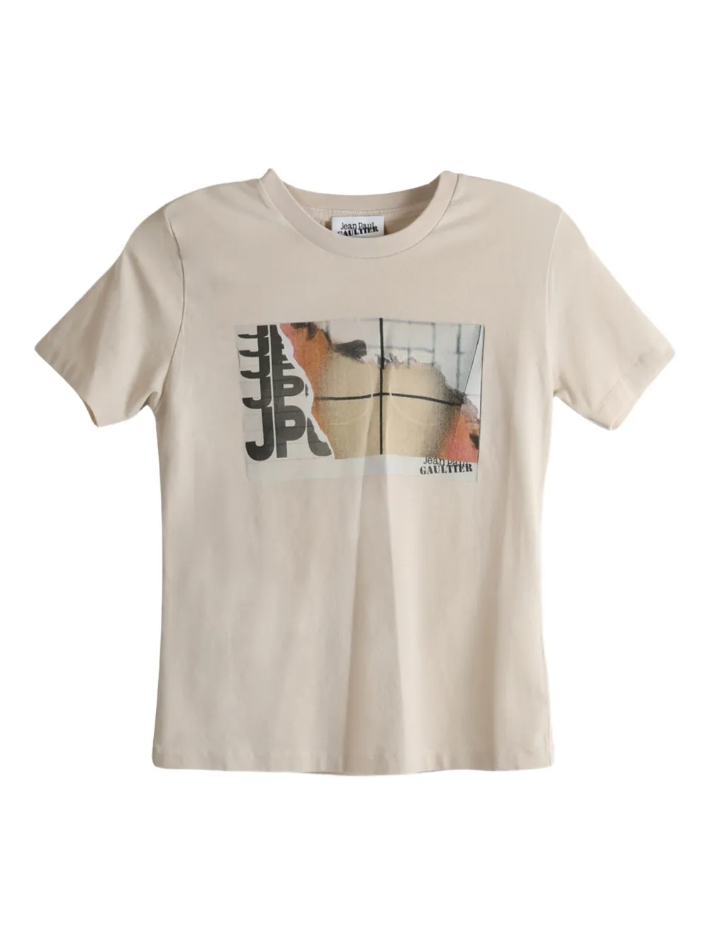 Jean Paul Gaultier logo-print T-shirt Beige