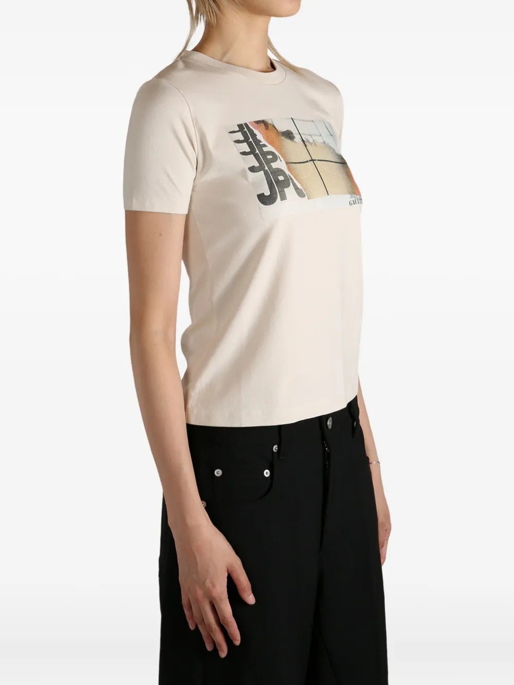 Jean Paul Gaultier Logo-print T-shirt In Neutral
