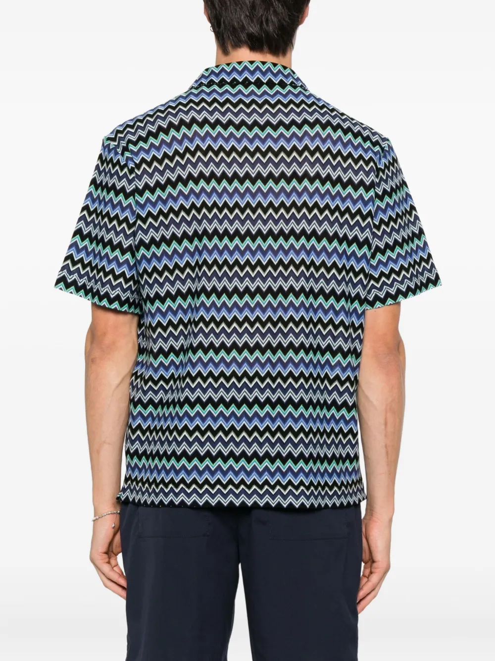 Missoni zigzag cotton shirt Blauw
