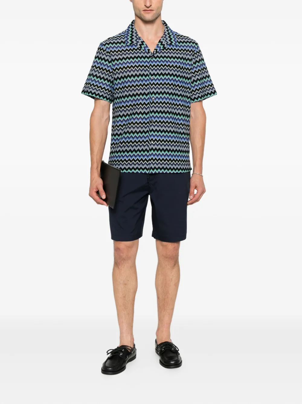Missoni zigzag cotton shirt Blauw