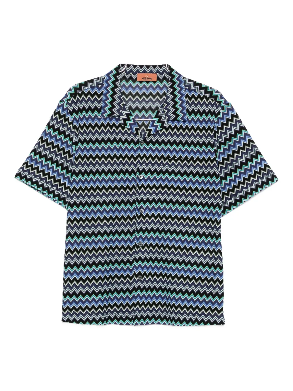 Missoni zigzag cotton shirt Blauw