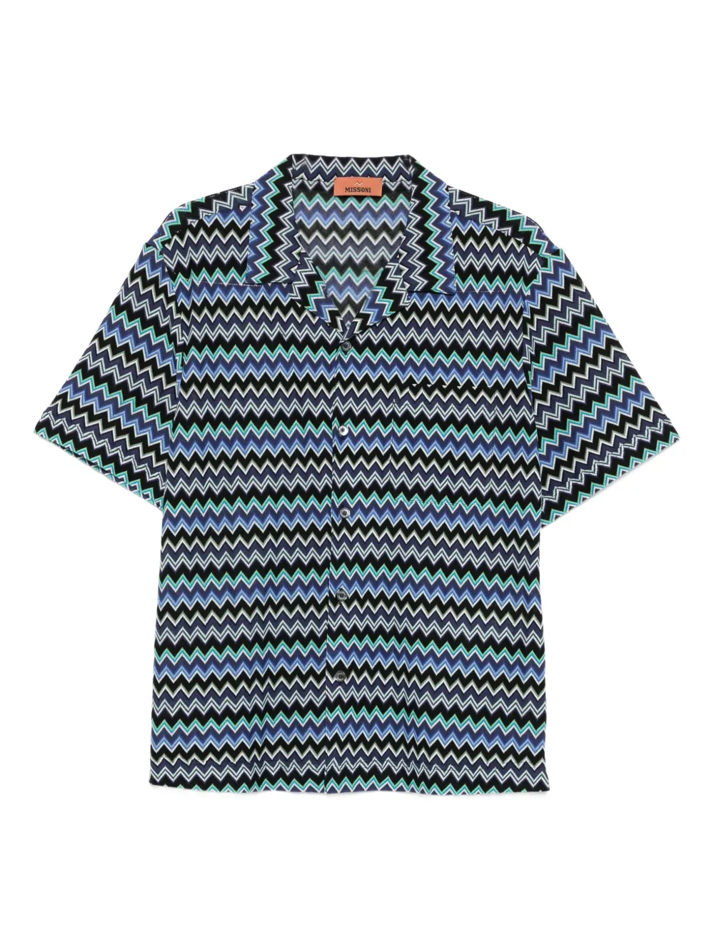 Missoni zigzag cotton shirt Blauw