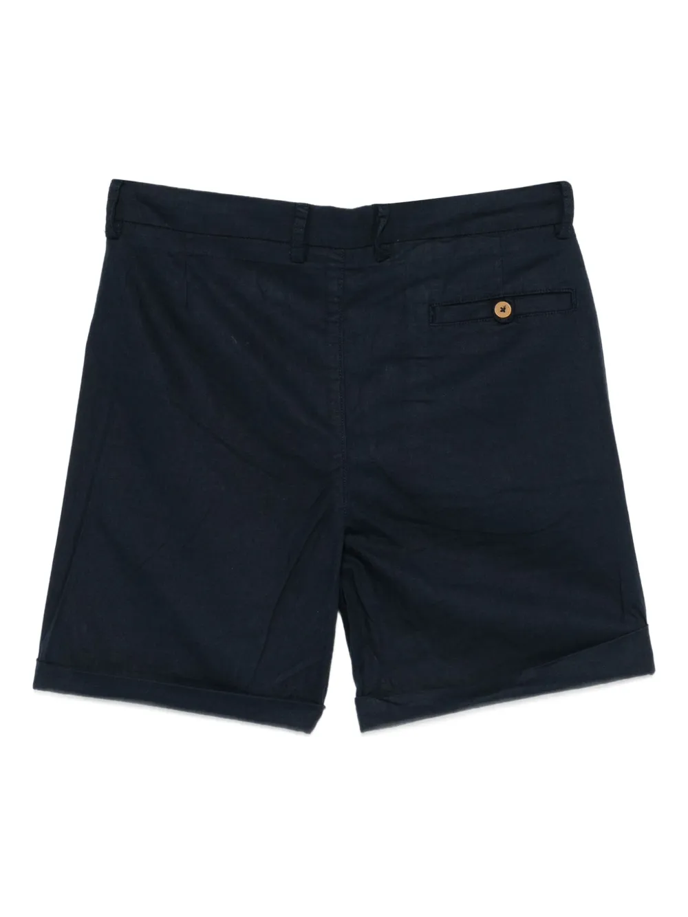 PENINSULA SWIMWEAR pleated cuffed bermuda shorts Blauw