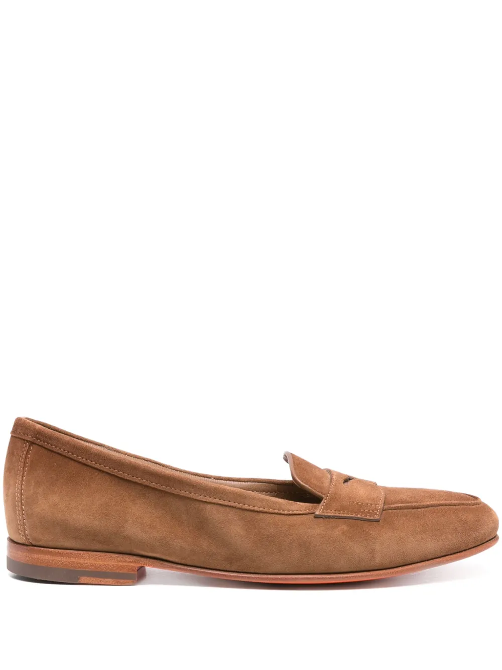 Santoni suede penny loafers Bruin