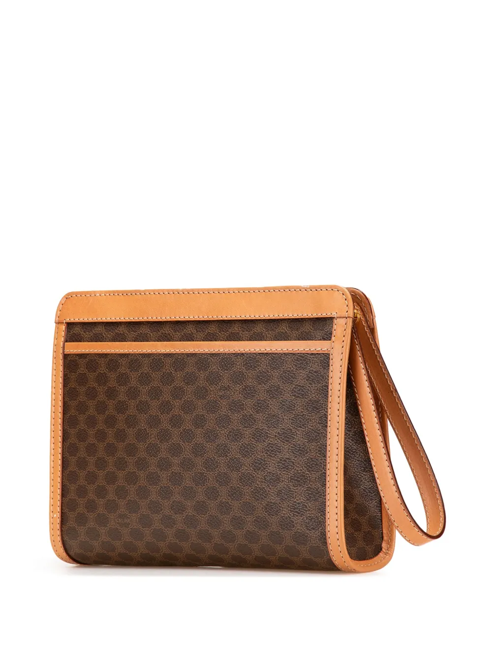 Pre-owned Celine 1992 Macadam Coated Canvas Clutch Bag