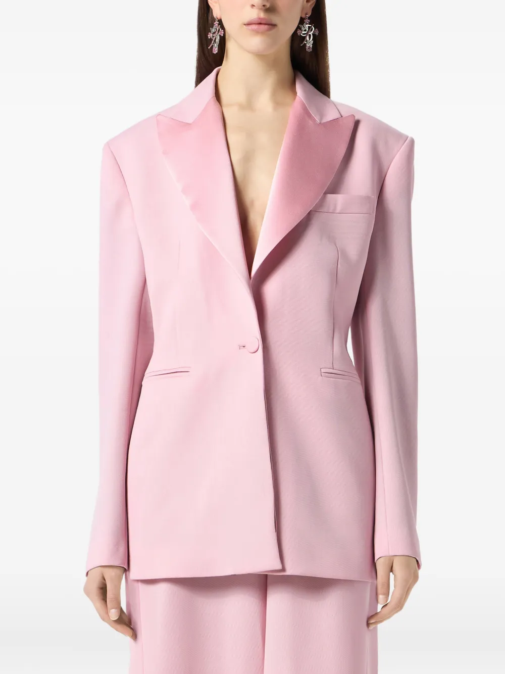 Blumarine single-breasted blazer Roze