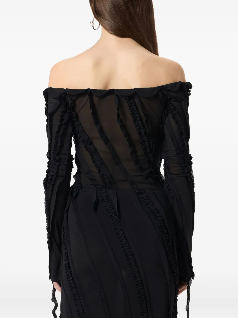 Blumarine Off-shoulder top Zwart