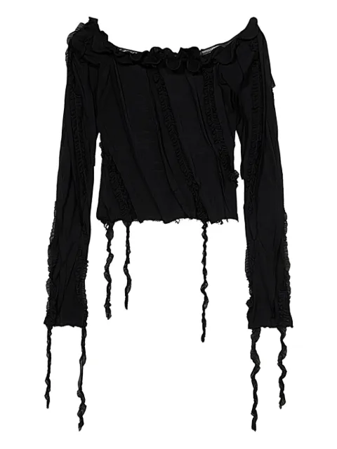 Blumarine off-shoulder ruffled top