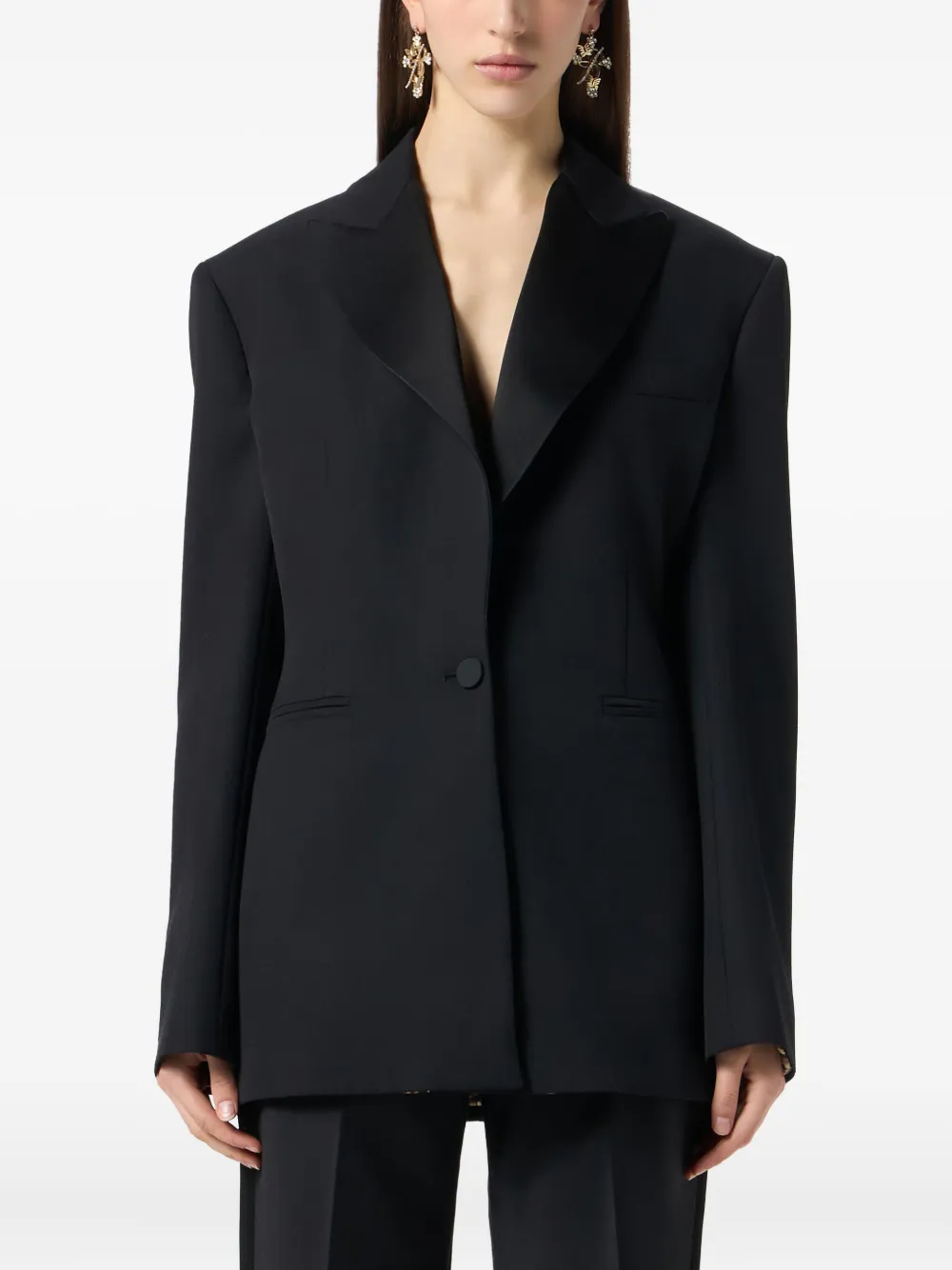 Blumarine single-breasted blazer Zwart