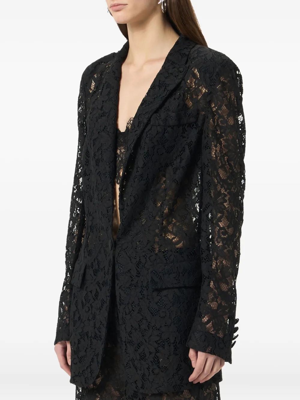 Blumarine Blazer met enkele rij knopen Zwart