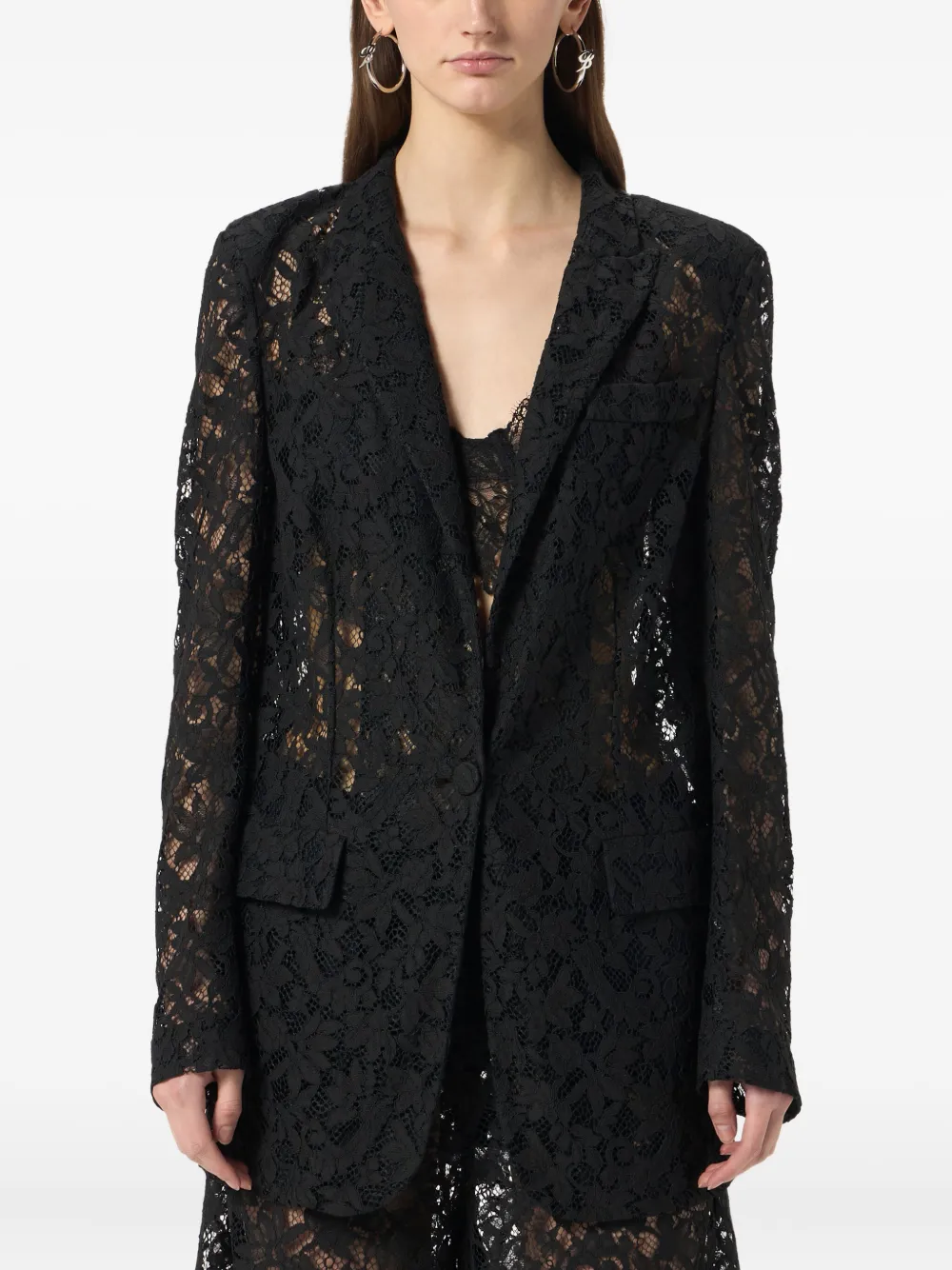 Blumarine Blazer met enkele rij knopen Zwart