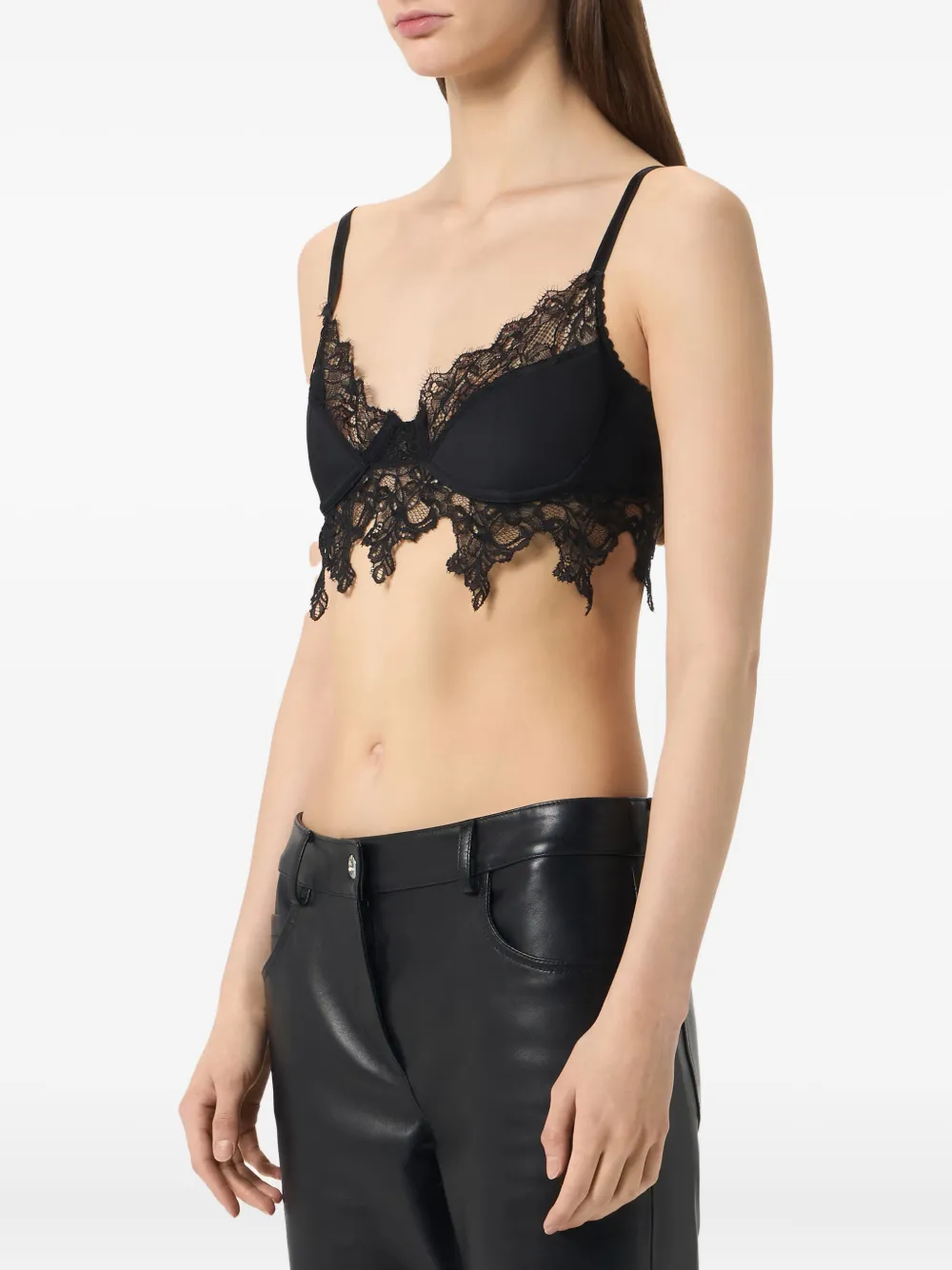 Blumarine Bh-top met afwerking van kant Zwart