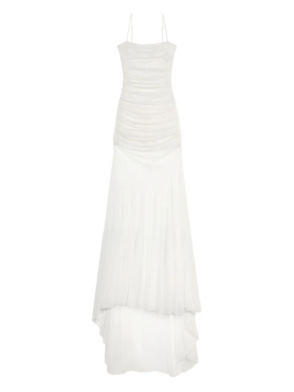 Blumarine Avondjurk met ruches Wit