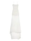 Blumarine ruched evening gown - White
