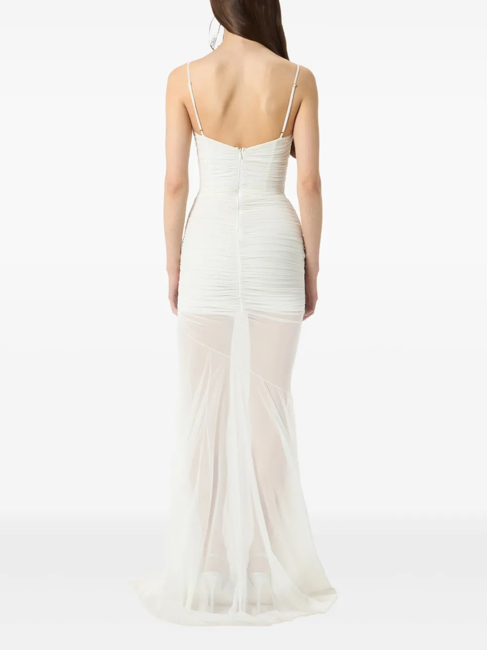Blumarine Avondjurk met ruches Wit