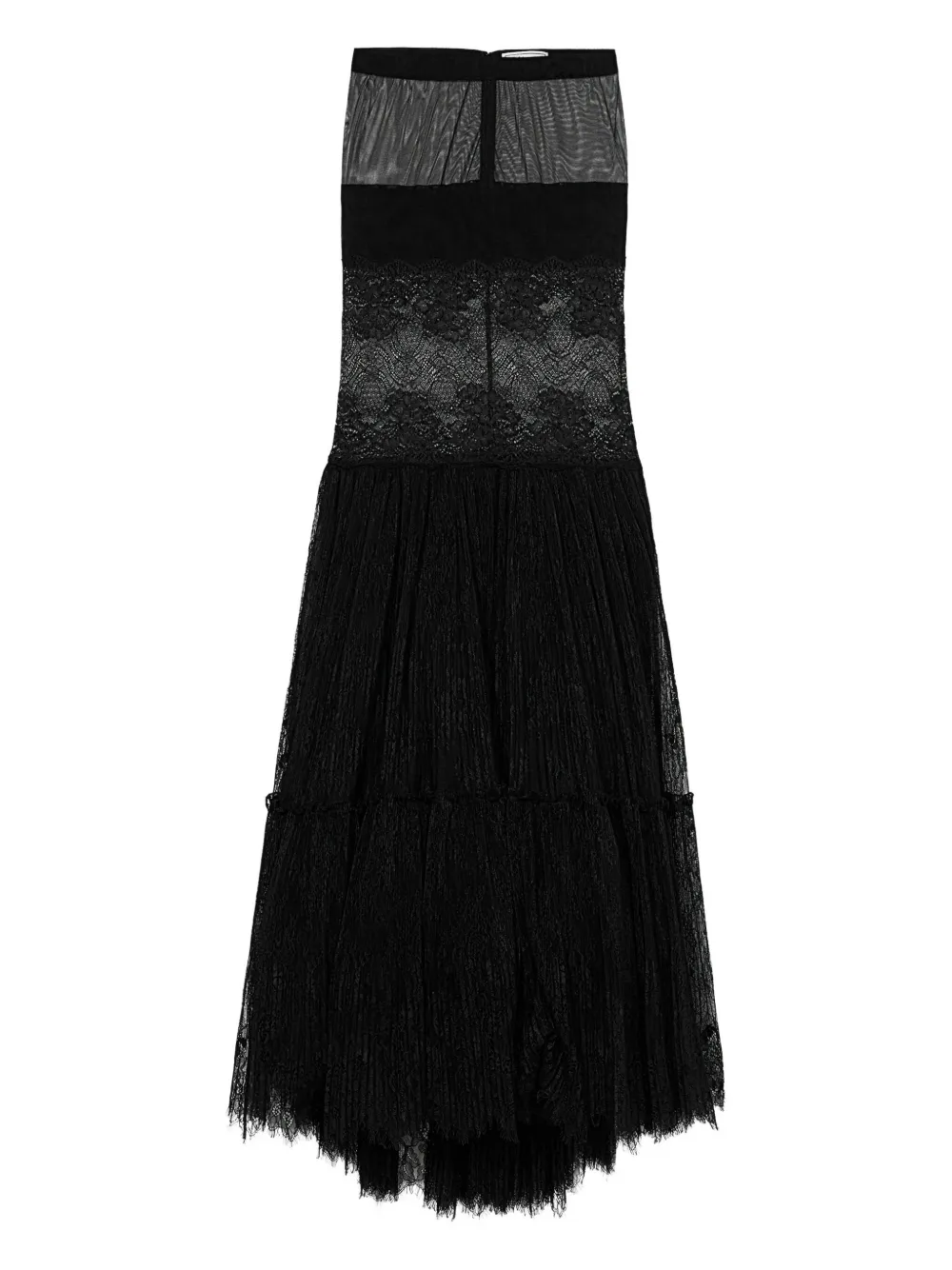 Blumarine see-through rébrodé-lace maxi skirt Zwart