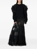 Blumarine see-through rébrodé-lace maxi skirt - Black