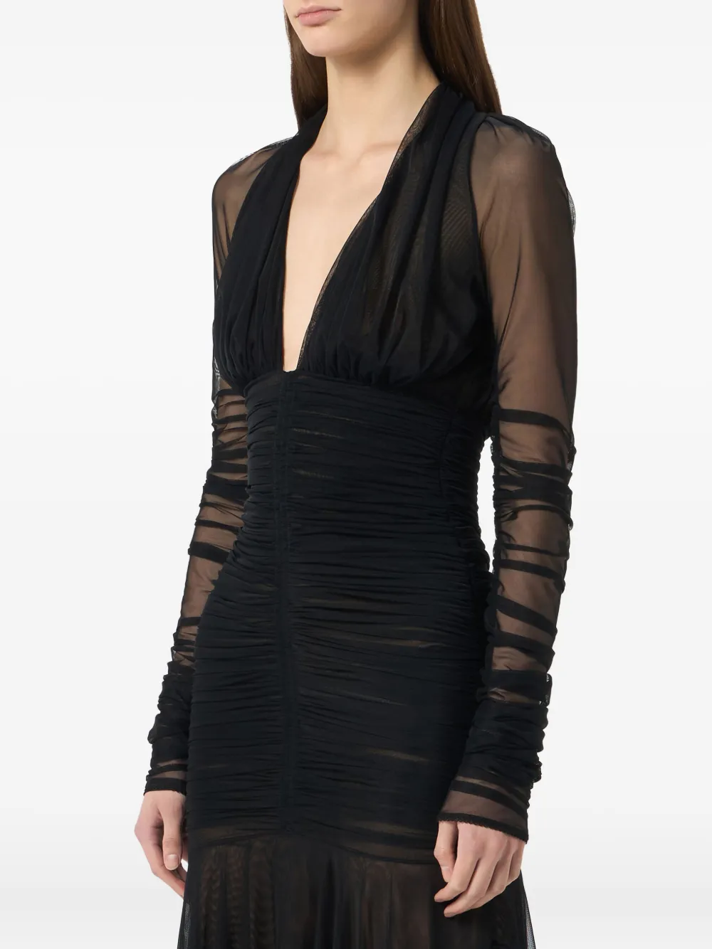 Blumarine Jurk met ruches Zwart