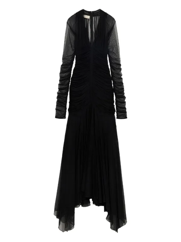 ruched tulle dress Berylove Women Tulle Little Black Dress Ruched A Line Cap Sleeves Graduation Dress