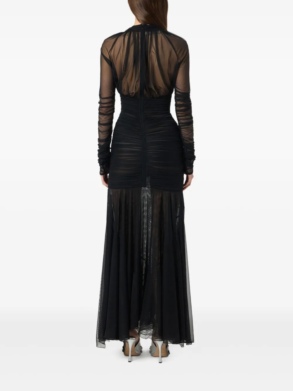 Blumarine Jurk met ruches Zwart
