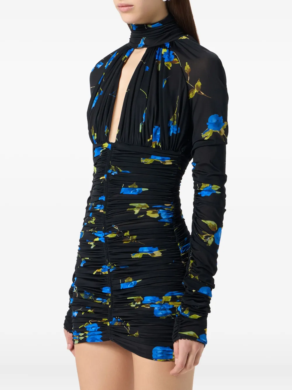 Blumarine Jurk met bloemenprint Blauw