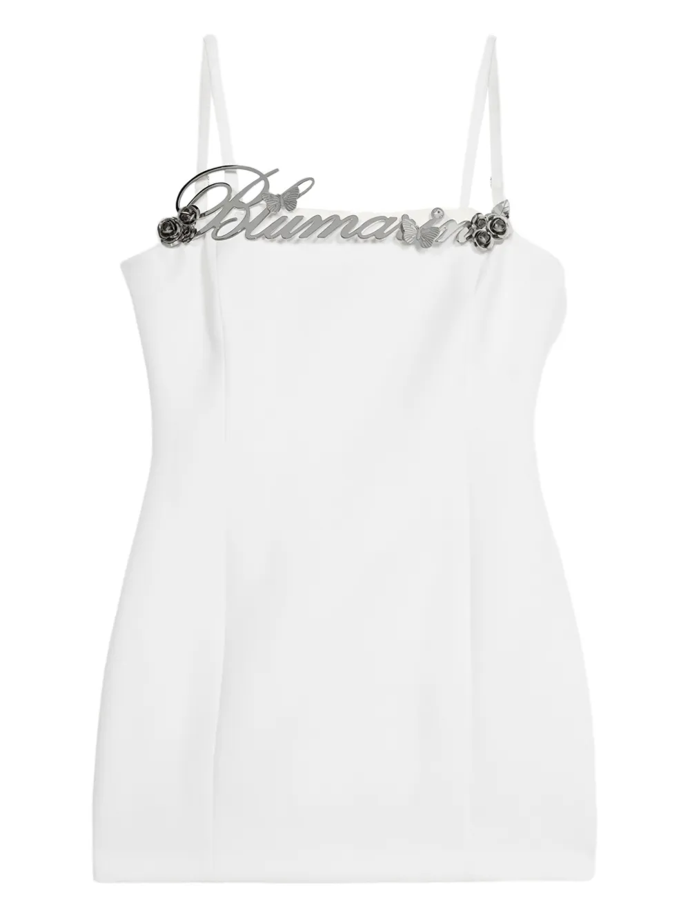 Blumarine Jurk verfraaid met logo Wit