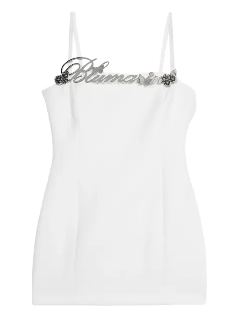 Blumarine logo-embellished slip dress
