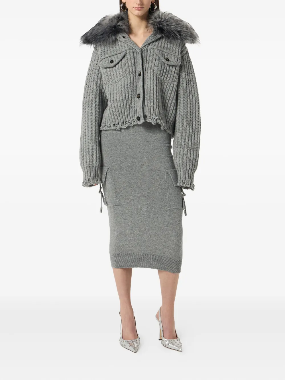 Blumarine cargo-pockets wool midi skirt | Pencil Skirts | Image 2