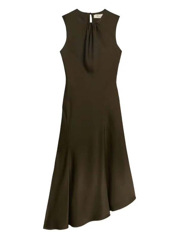 blumarine brown dress Blumarine Brown Ruffles Maxi Dress Blumarine