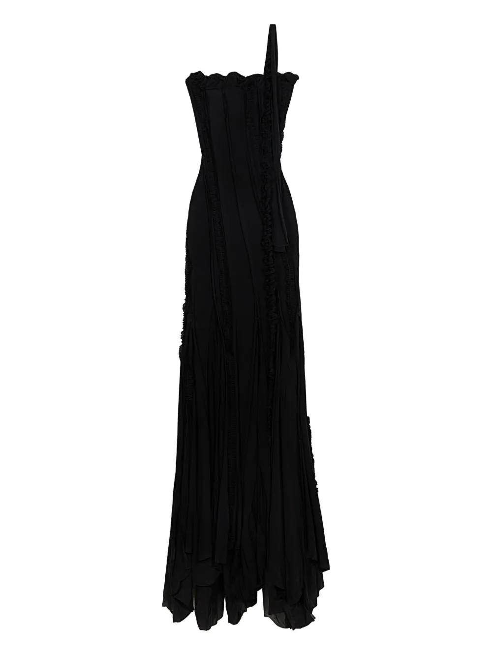 Blumarine Gedrapeerde avondjurk Zwart