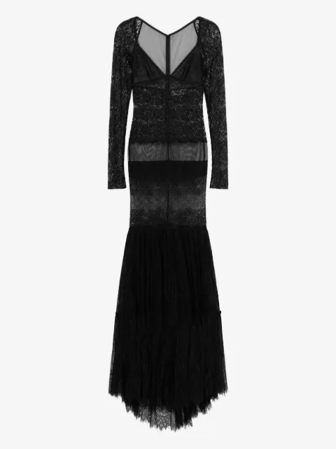 Blumarine vestido de fiesta con paneles de encaje
