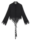 Blumarine sheer lace-detail shirt - Black