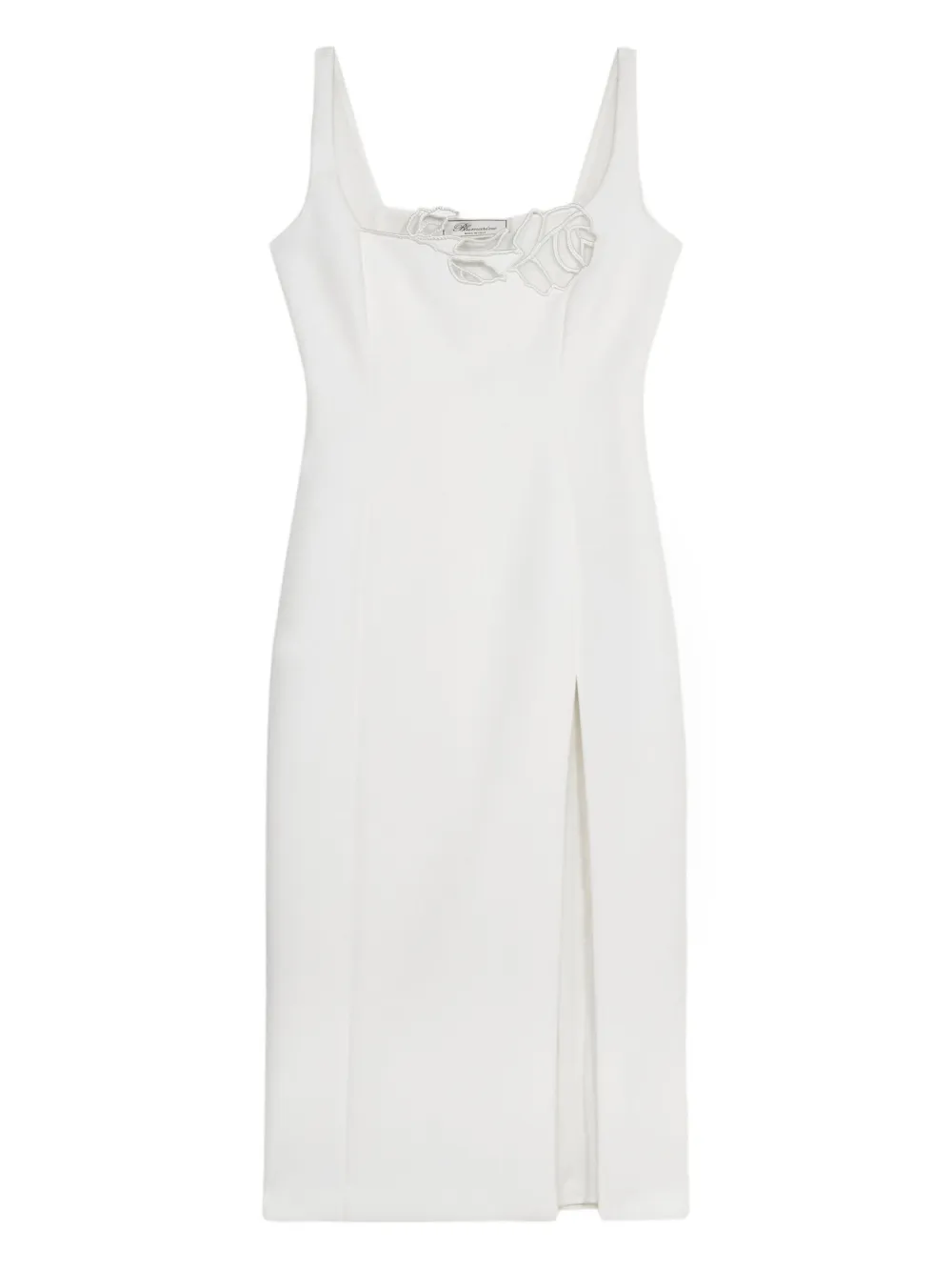 Blumarine Satijnen midi-jurk Wit