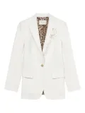 Blumarine logo-embroidered blazer - White