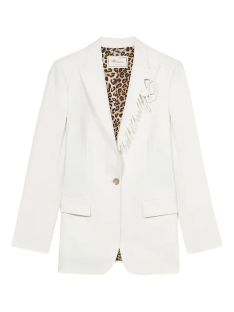 Blumarine logo-embroidered blazer