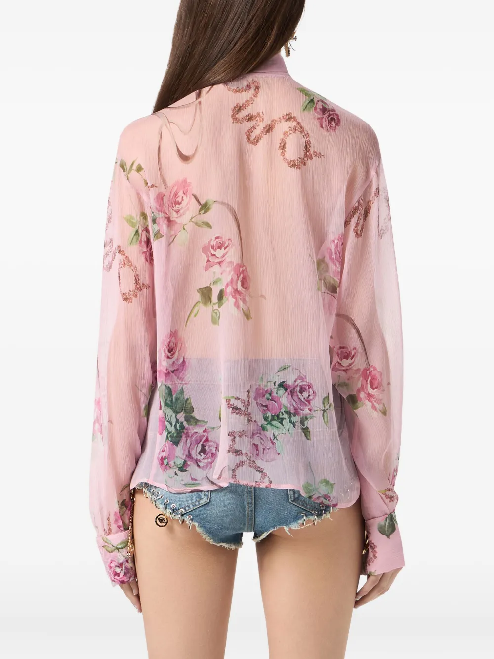 Blumarine Blouse met bloemenprint Roze