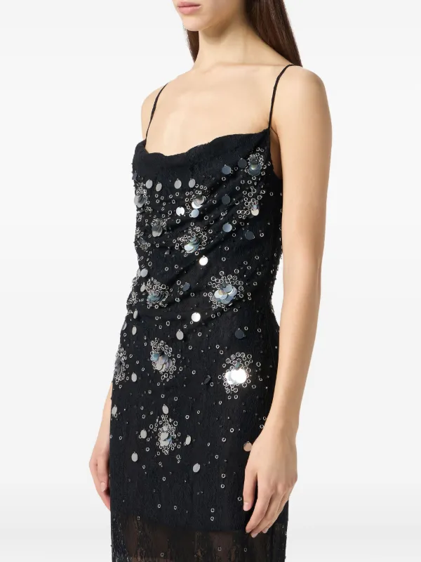 Blumarine sequin-embellished Lace Gown | Black | FARFETCH