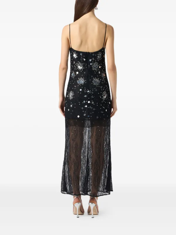 Blumarine sequin-embellished Lace Gown | Black | FARFETCH