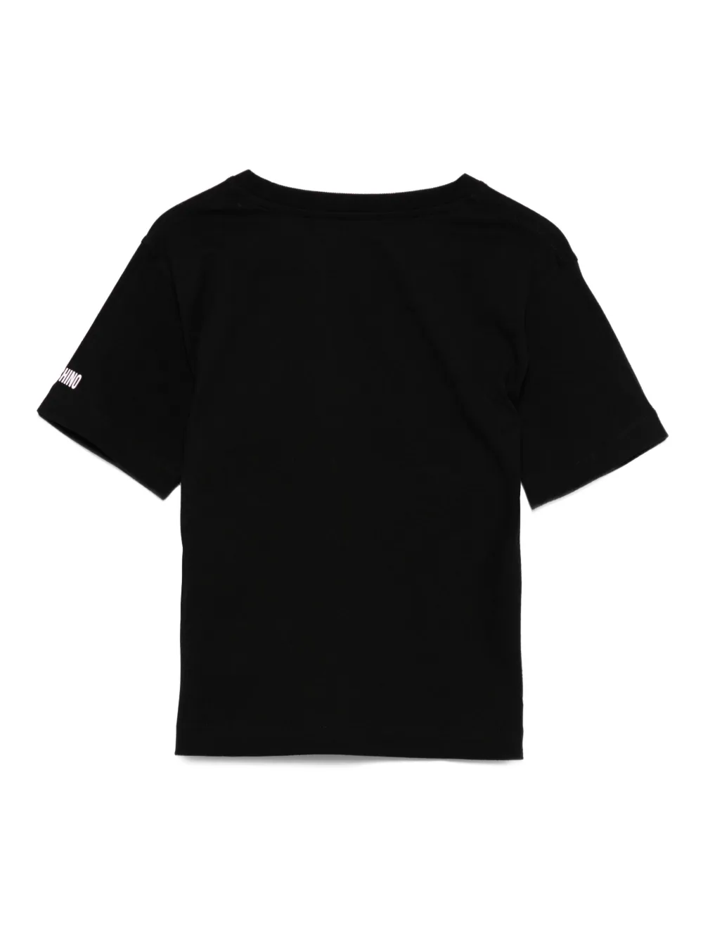 Moschino Kids T-shirt verfraaid met kristallen en smiley face Zwart
