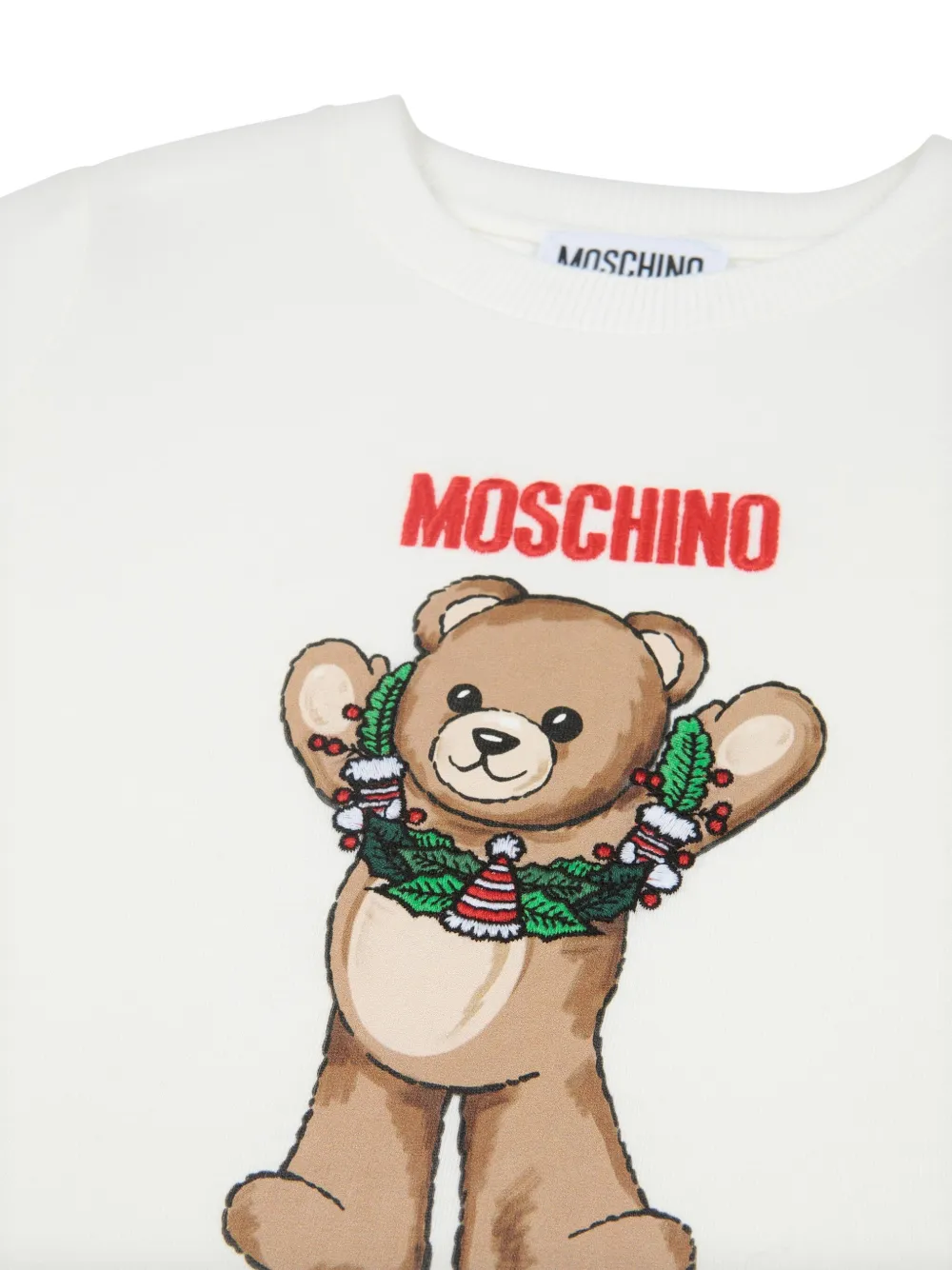 Moschino Kids T-shirt met teddybeerprint Beige
